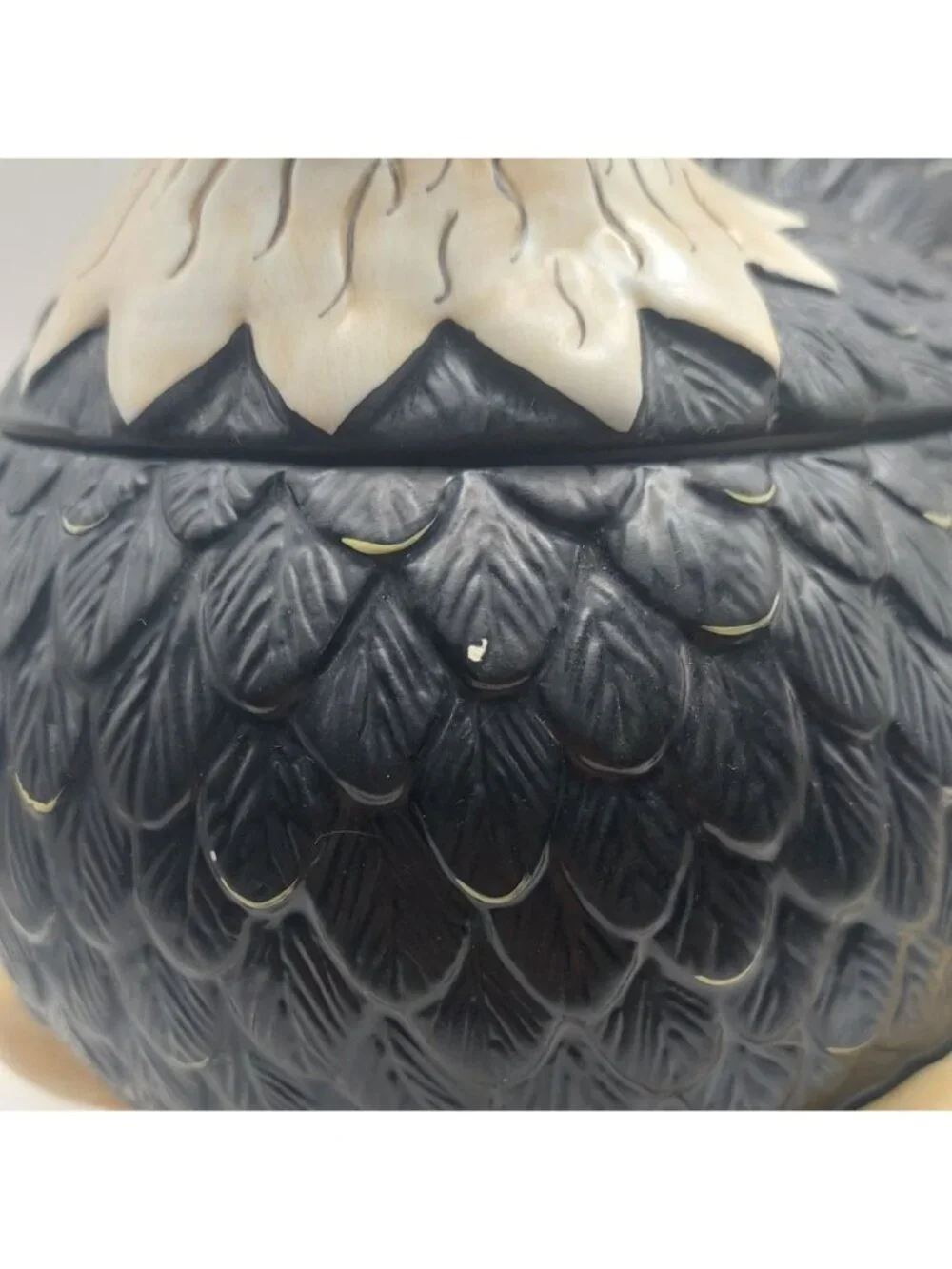 Sakura Warren Kimble Henny Penny Hand Painted Cookie Jar Hen On Nest W/ Chicks